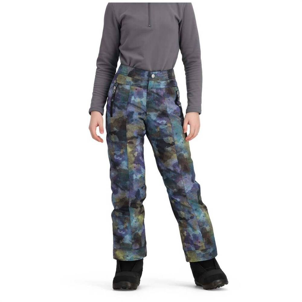 NEW OBERMEYER girls brooke print snow pants in now you see me